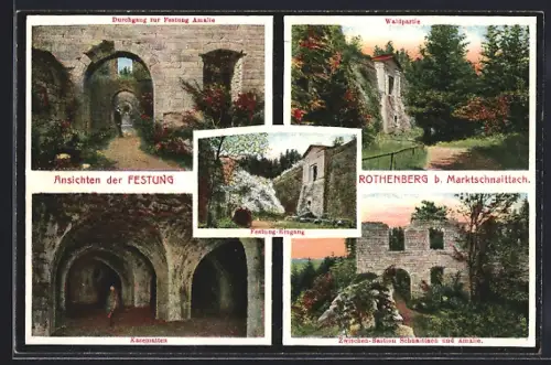 AK Schnaittach, Ansichten der Festung Rothenberg