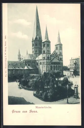 AK Bonn, Partie an der Münsterkirche