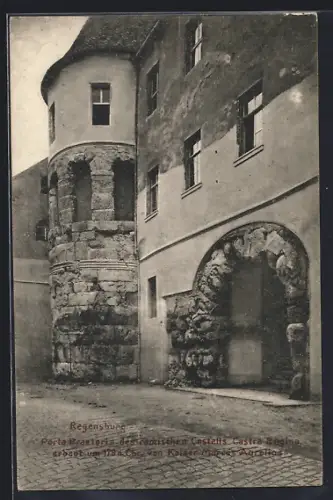 AK Regensburg, Porta Praetoria des römischen Castells Castra Regina
