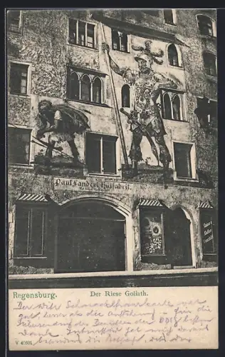 AK Regensburg, Der Riese Goliath