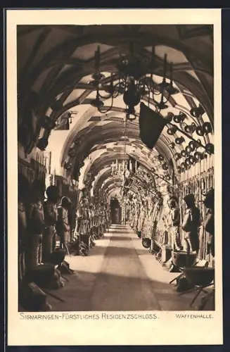 AK Sigmaringen, Fürstliches Residenzschloss, Waffenhalle