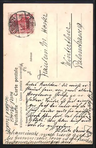 AK Essen /Ruhr, Partie am Rathaus