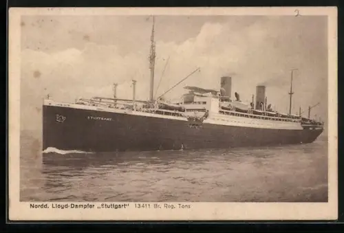 AK Nordd. Lloyd-Dampfer Stuttgart, Passagierschiff