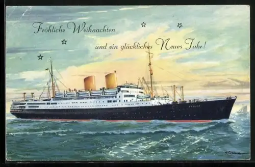 AK Passagierschiff M.S. Berlin auf See, Norddeutscher Lloyd Bremen