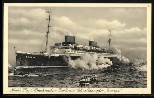 AK Passagierschiff Europa, Norddeutscher Lloyd