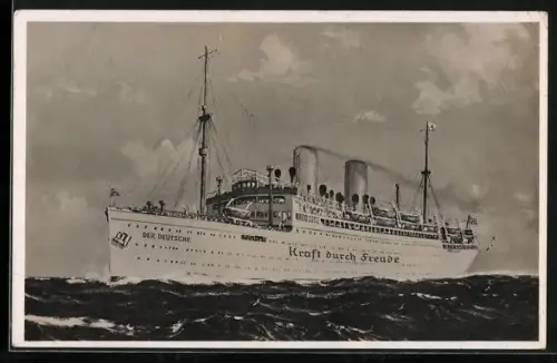 AK KdF.-Passagierschiff Der Deutsche auf hoher See