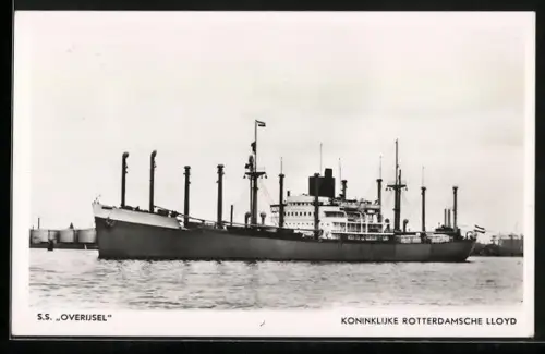 AK Handelsschiff SS Overijsel auf See
