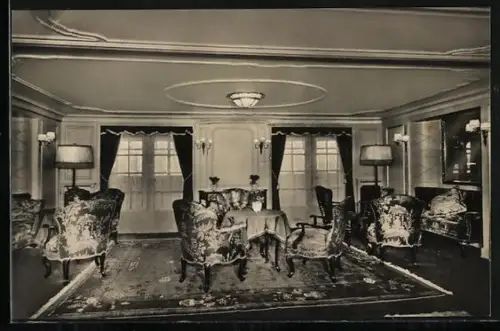 AK Dampfer New York der Hamburg-Amerika Linie, Damenzimmer 1. Klasse, Passagierschiff