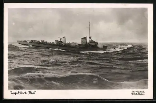 AK Torpedoboot Iltis auf dem Wasser, Kriegsmarine