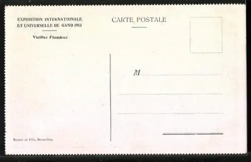AK Gand, Exposition Universelle de Gand 1913, Vieilles Flandres