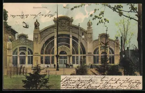 AK Düsseldorf, Industrie- u. Gewerbeausstellung 1902, Maschinenhalle