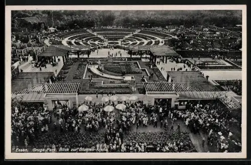 AK Essen, Gruga-Park, Blick zur Blumen-Arena