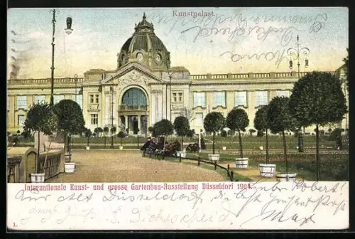 AK Düsseldorf, Internationale Kunst- und grosse Gartenbau-Ausstellung 1904, Kunstpalast