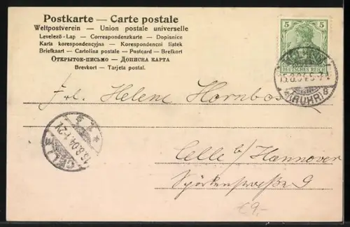 AK Düsseldorf, Internationale Kunst- und grosse Gartenbau-Ausstellung 1904, Rheinansicht