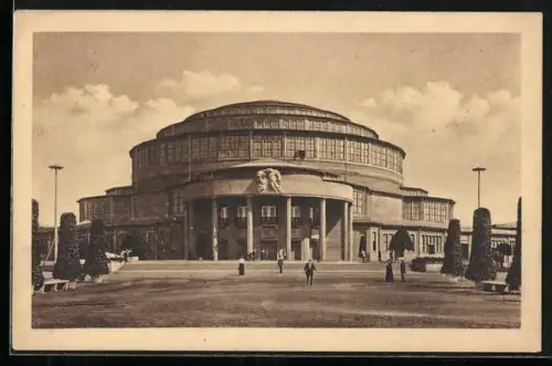 AK Breslau, Ausstellung der Jahrhundertfeier der Freiheitskriege 1913, Jahrhunderthalle, grösste bisherige Kuppelspannung