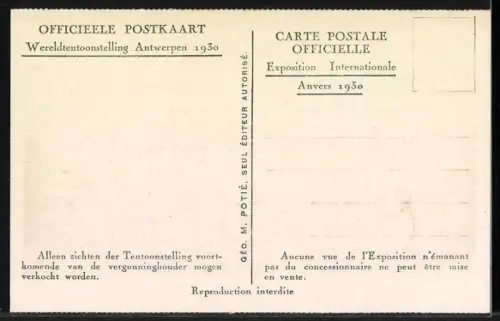 AK Antwerpen, Wereldtentoonstelling 1930, Het Congo Paleis