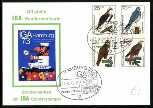 AK Hamburg, Internationale Gartenbauausstellung IGA 1973