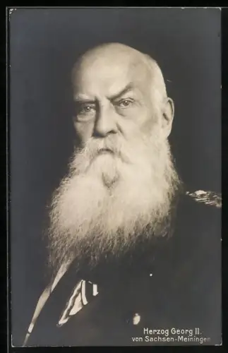 AK Porträt Herzog Georg II. von Sachsen-Meiningen in Uniform