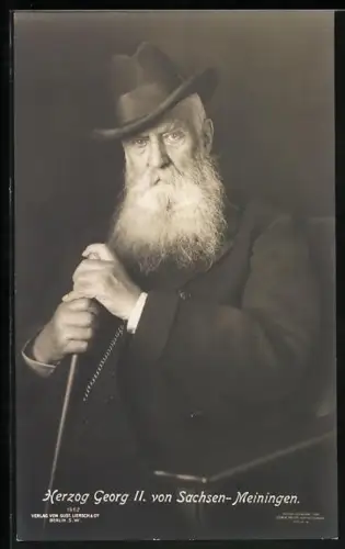 AK Porträt Herzog Georg II. von Sachsen-Meiningen im Anzug