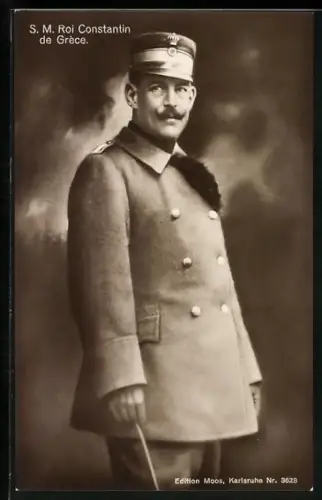 AK König Konstantin von Griechenland in Uniform, S. M. Roi Constantin de Grèce