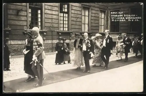 AK Kronprinz Rupprecht von Bayern auf der Hochzeit d. Grafen Stolberg-Wernigerode