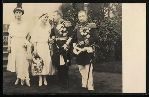 AK Hochzeit Erbprinz Friedrich Wilhelm von Hohenzollern-Sigmaringen