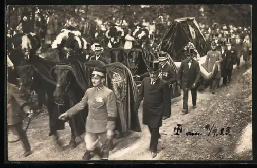 Foto-AK Beisetzung Prinzessin Viktoria Margarethe 1923