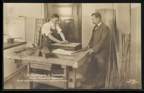 AK Prinz Friedrich Sigismund von Preussen als Handwerker