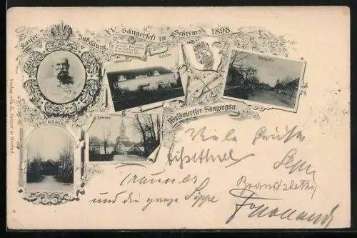 AK Schrems /N.-Oe., XV. Sängerfest 1898, Kaiser Jubiläum, Vereinsberg, Marktplatz, Schloss