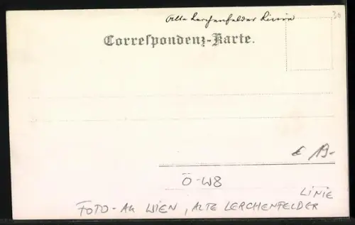 Foto-AK Wien, Alte Lerchenfelder Linie