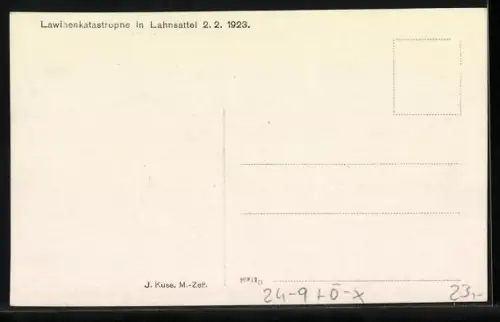 AK St. Aegyd am Neuwalde, Lahnsattel, Lawinenkatastrophe 1923, Menschen auf dem Schnee
