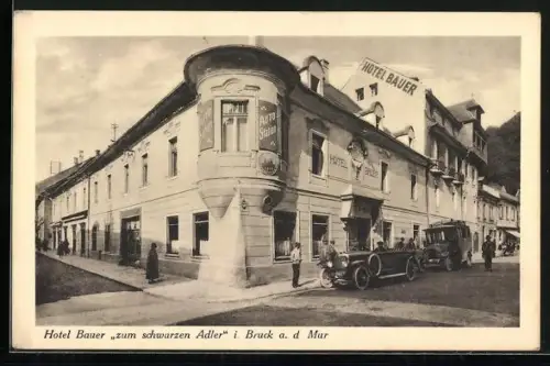 AK Bruck a. d. Mur, Blick auf das Hotel Zum schwarzen Adler