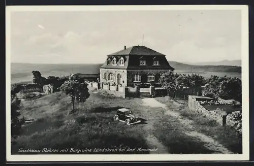 AK Heppingen, Gasthaus Möhren mit Burgruine Landskron