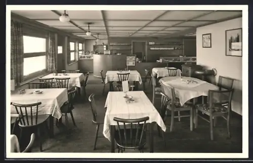 AK Schrattenwang /Oberstdorf, Gaststätte Berghaus am Söller J. Kaiser, Innenansicht