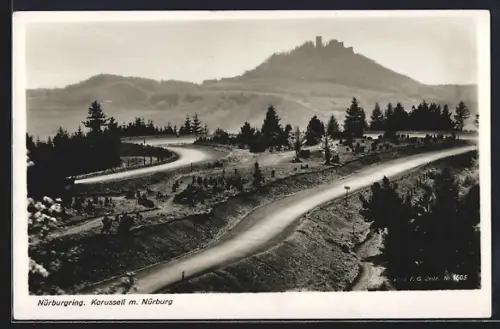 AK Nürburgring, Karussel m. Nürburg, Autorennen