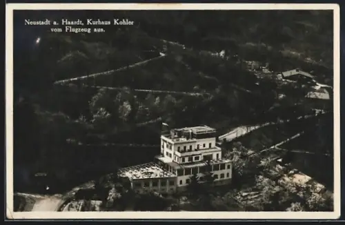 AK Neustadt a. Haardt, Kurhaus Keller vom Flugzeug aus