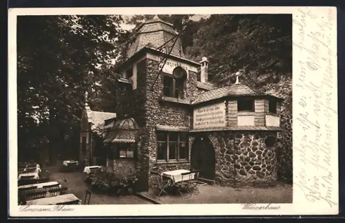 AK Linz am Rhein, Gaststätte Winzerhaus am Kaiserberg A. Oelpenich mit Garten