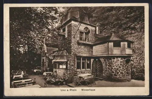 AK Linz a. Rhein, Cafe Winzerhaus am Kaiserberg