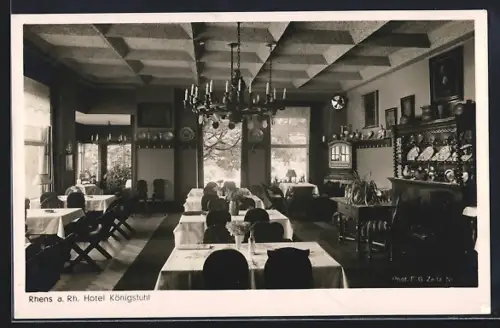 AK Rhens a. Rh., Hotel Königstuhl, Innenansicht