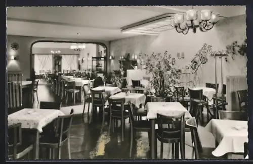 AK Gemünd /Eifel, Hotel Garni /Cafe P. Dressen, Innenansicht