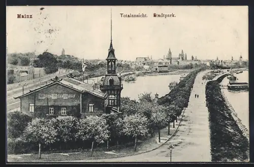 AK Mainz, Totalansicht, Stadtpark
