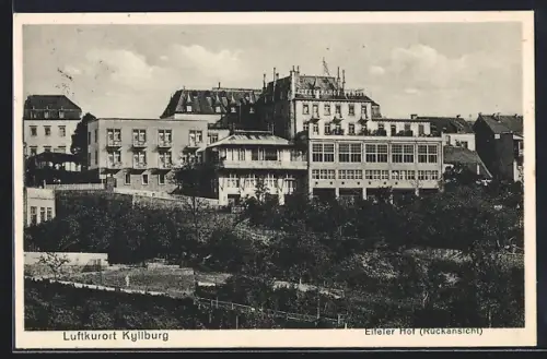 AK Kyllburg, Eifeler Hof, Rückansicht aus der Vogelschau