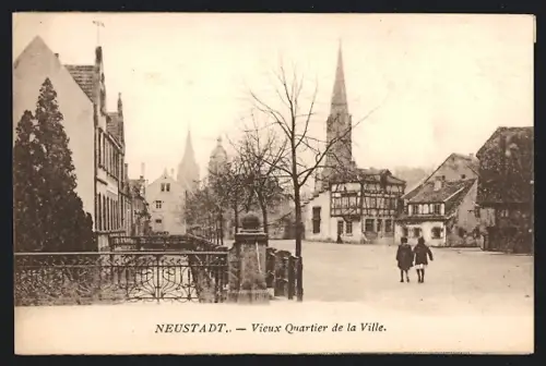 AK Neustadt / Weinstrasse, Vieux Quartier de la Ville