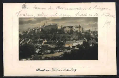 AK Bautzen, Schloss Ortenburg mit Umgebung