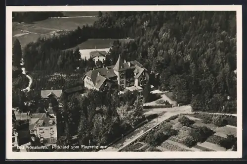 AK Bad Wörishofen, Parkhotel vom Flugzeug aus