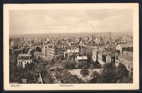 AK Ohligs, Totalansicht mit Anlage aus der Vogelschau