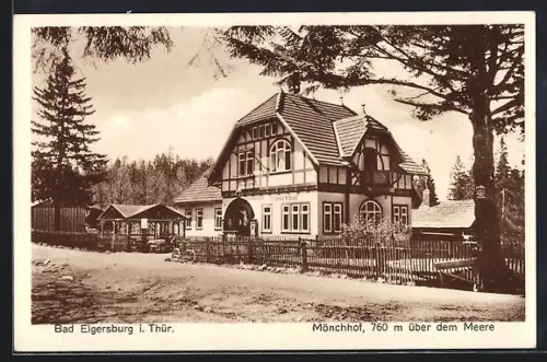 AK Bad Elgersburg, Ansicht vom Gasthof Mönchhof