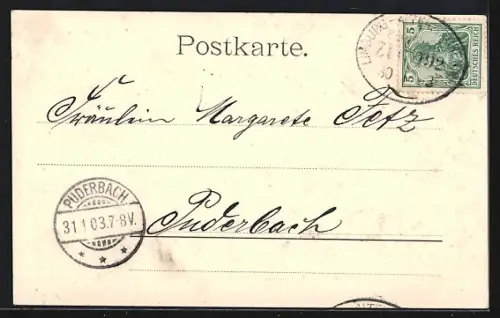 AK Hachenburg, Totalansicht aus der Ferne