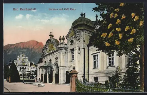 AK Bad Reichenhall, Kurhaus und Cafe Flora