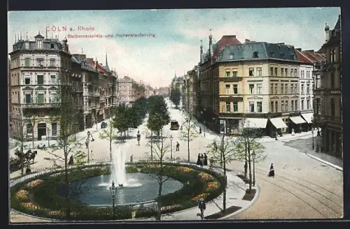AK Köln-Neustadt, Barbarossaplatz und Hohenstaufenring aus der Vogelschau